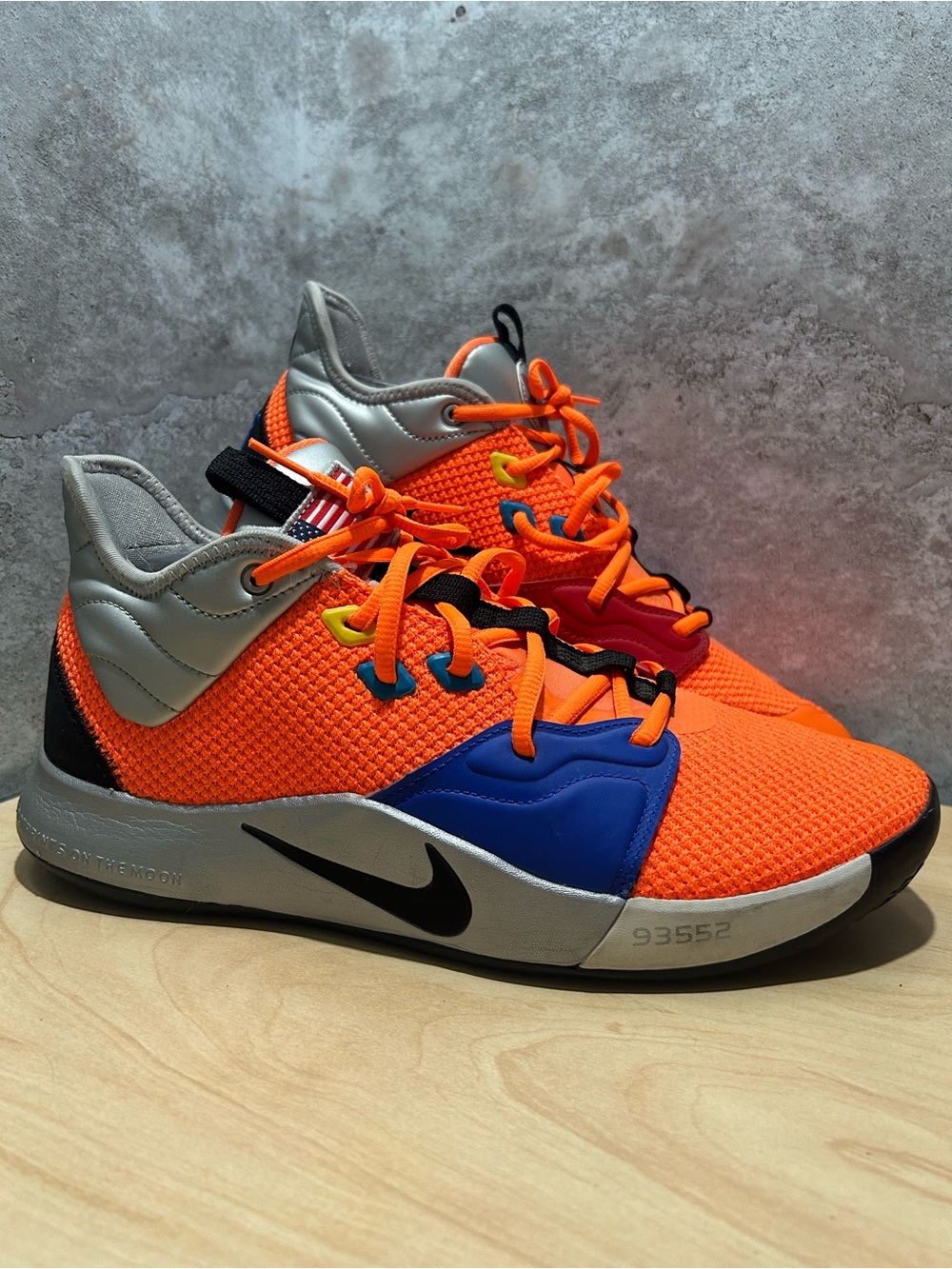 Nike PG 3 NASA Total Orange basketball sneakers Men’s Size 11